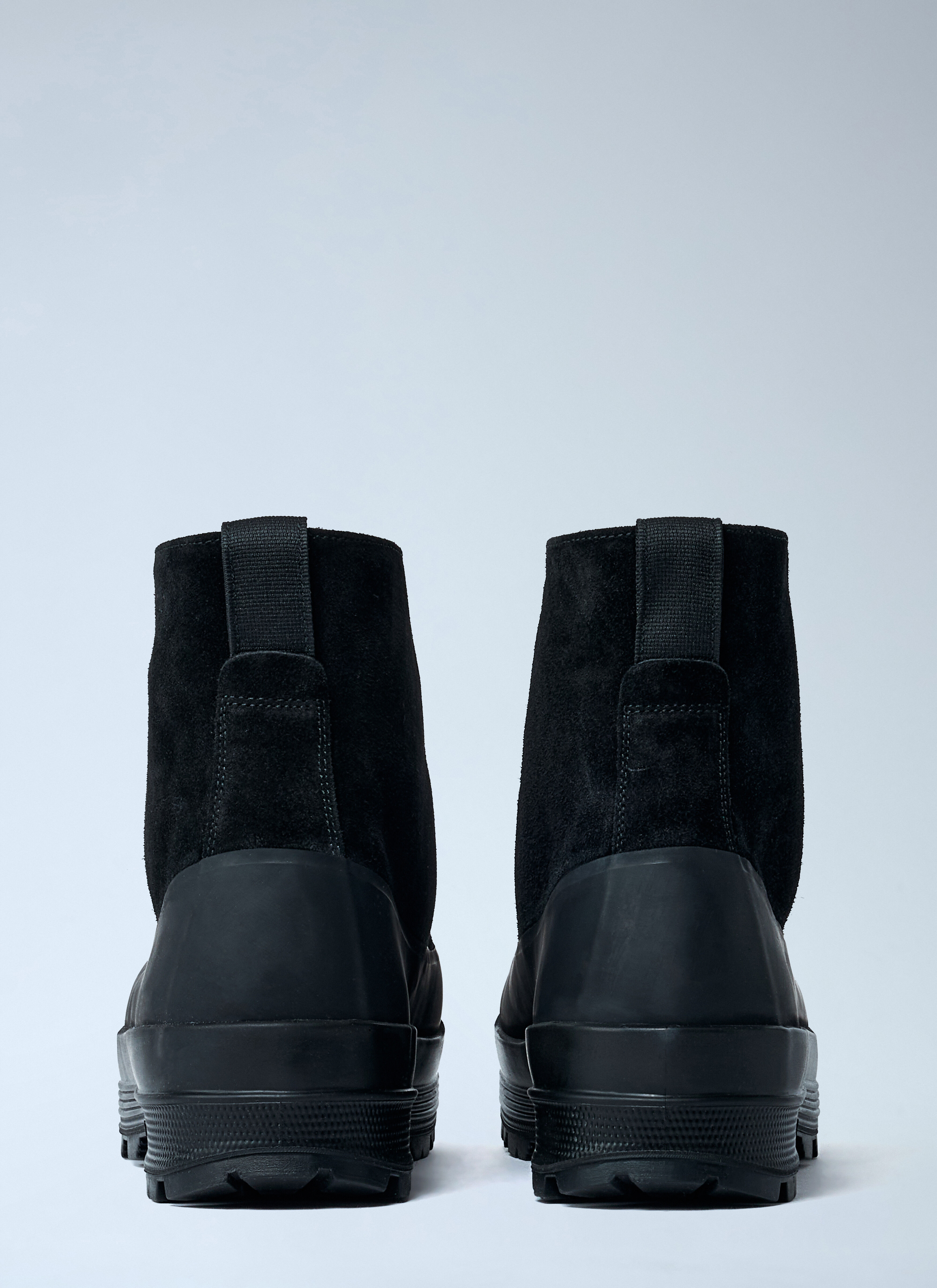 Suede Logo Patch Boots - 5