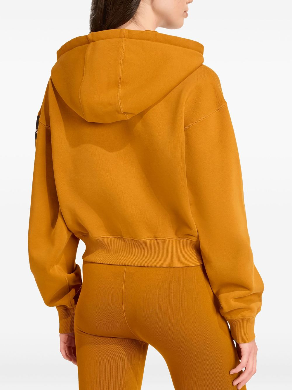 zip-up logo-patch hoodie - 3