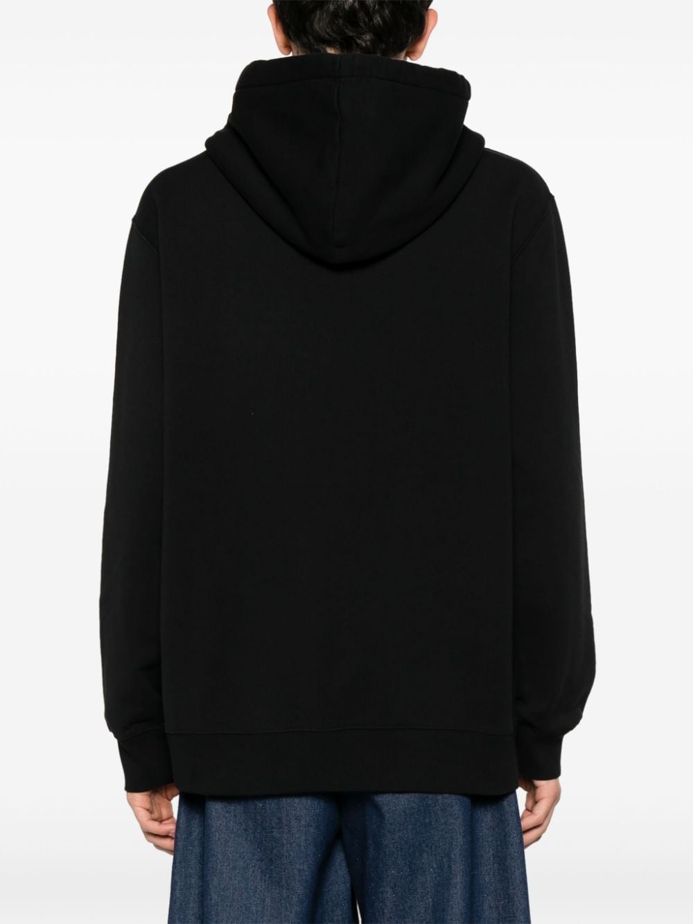 logo-embroidered cotton hoodie - 4