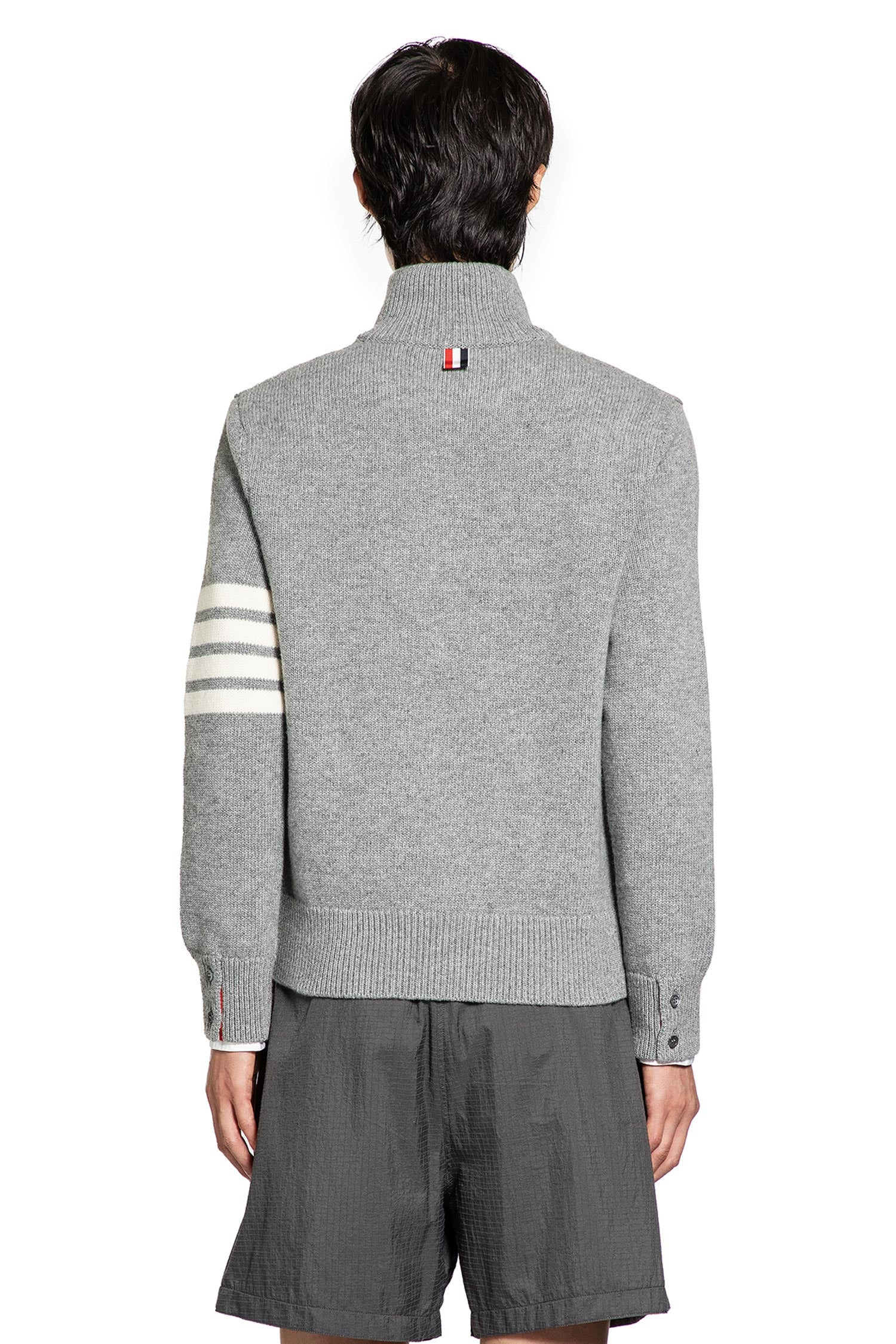 Funnel Neck Wool Quarter-zip - 3