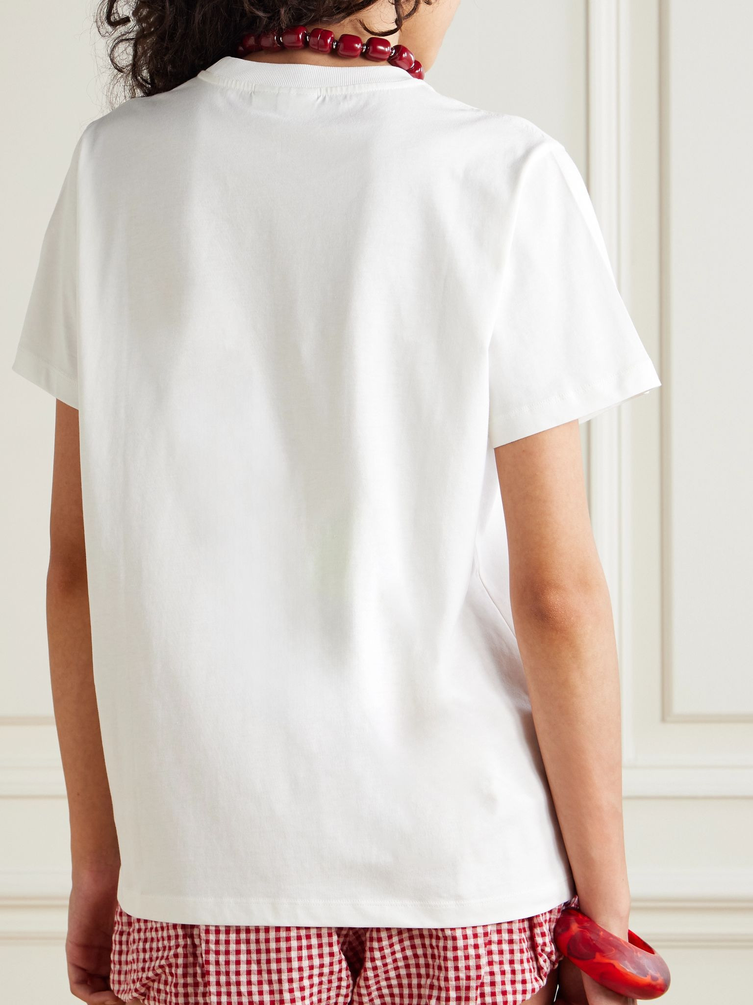 Grapes printed organic cotton-jersey T-shirt White - 4