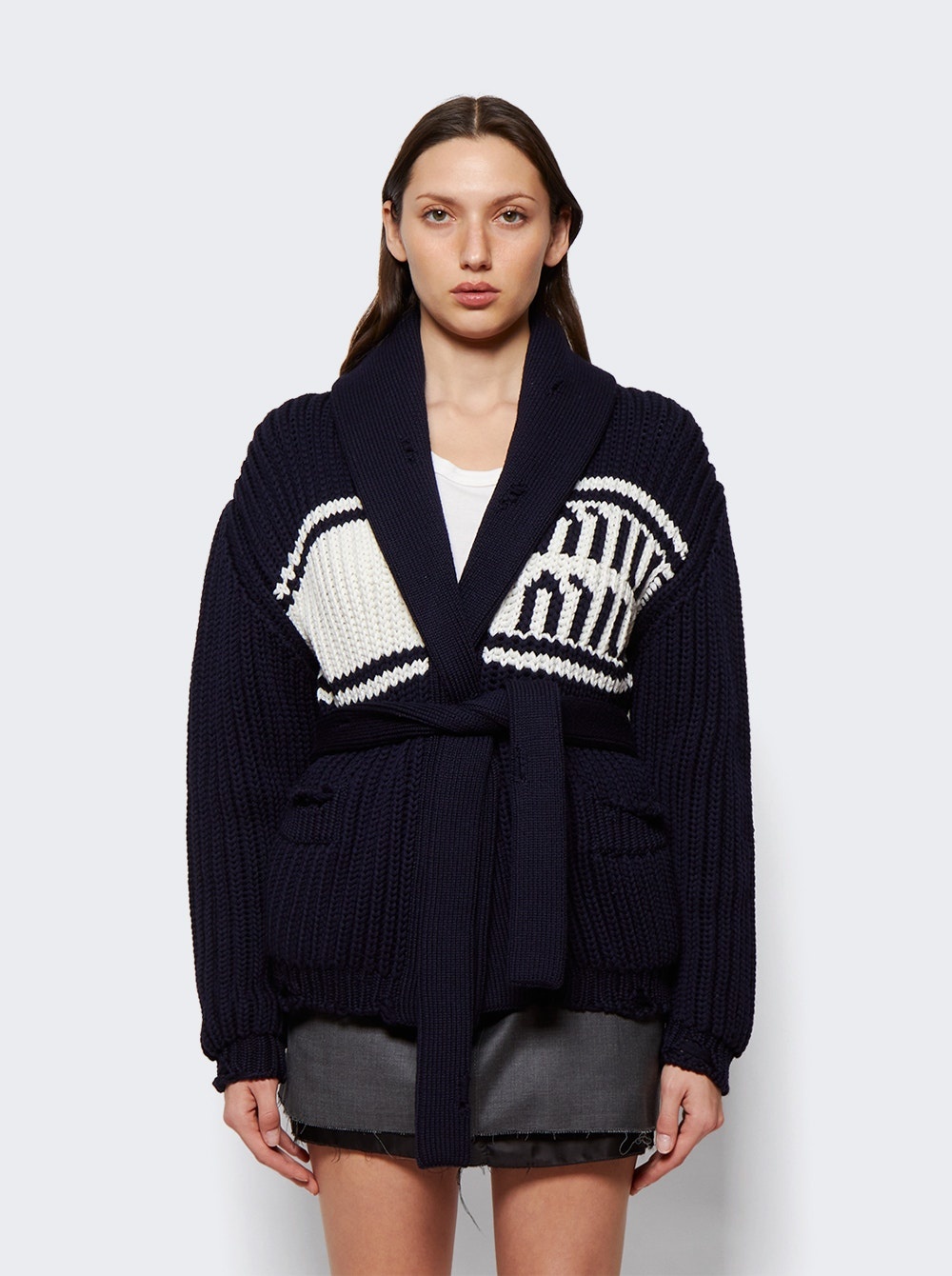 Knit Cardigan Blue - 3