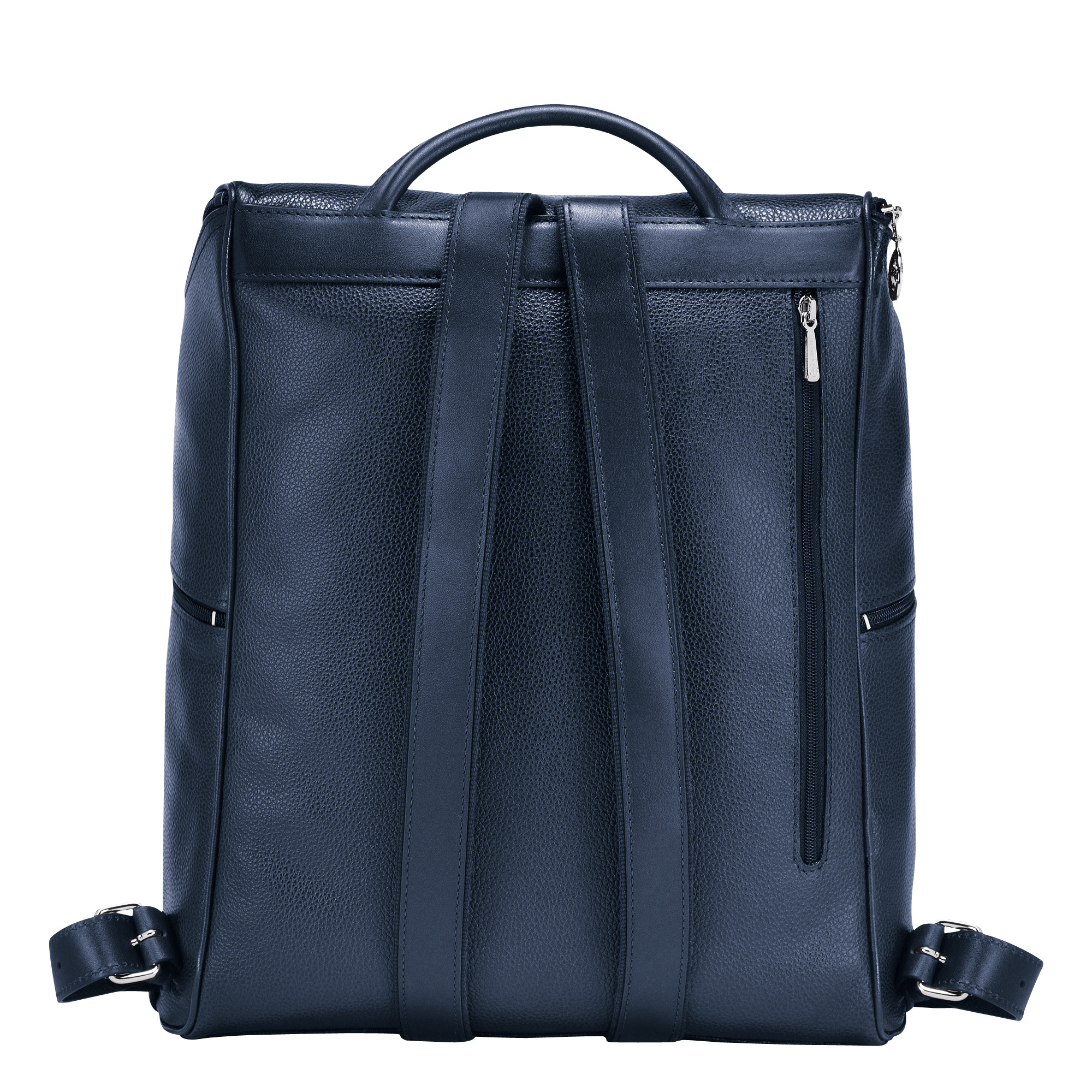 Le Foulonné Backpack Navy - Leather - 4