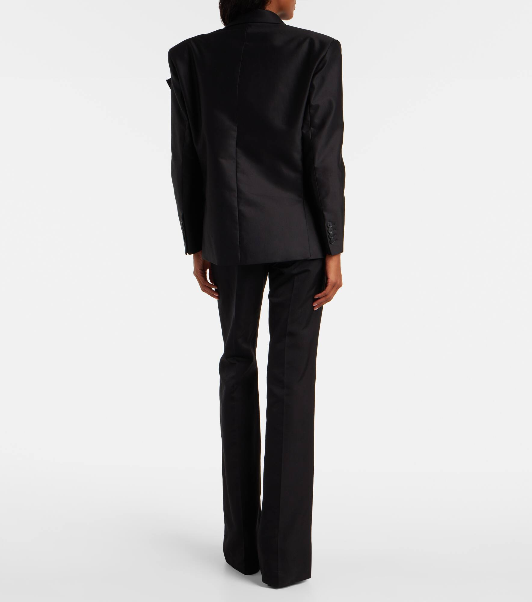 Floral-appliqué cotton blazer - 3