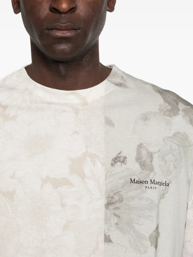 Maison Margiela Maison Margiela Floral-print Round-neck T-shirt outlook