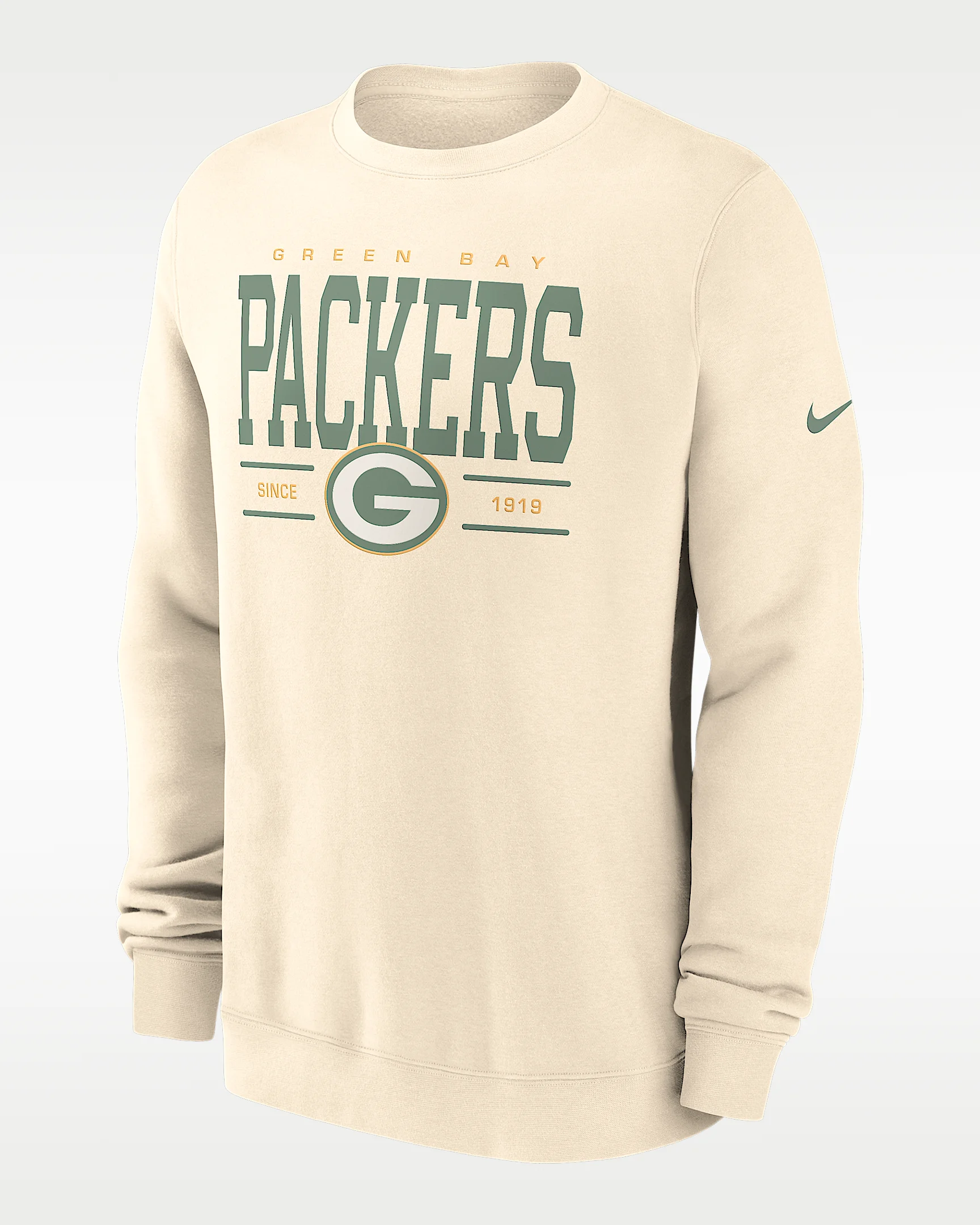 Green Bay Packers Club Men's Nike NFL Pullover Crew - 1