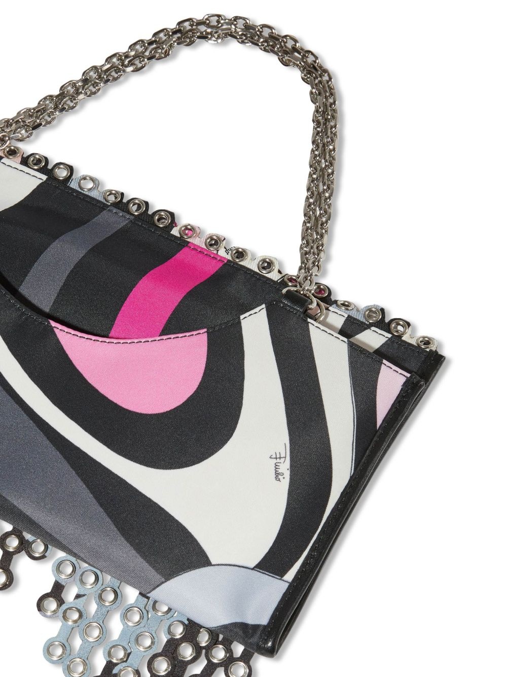 Marmo-print folded shoulder bag - 5