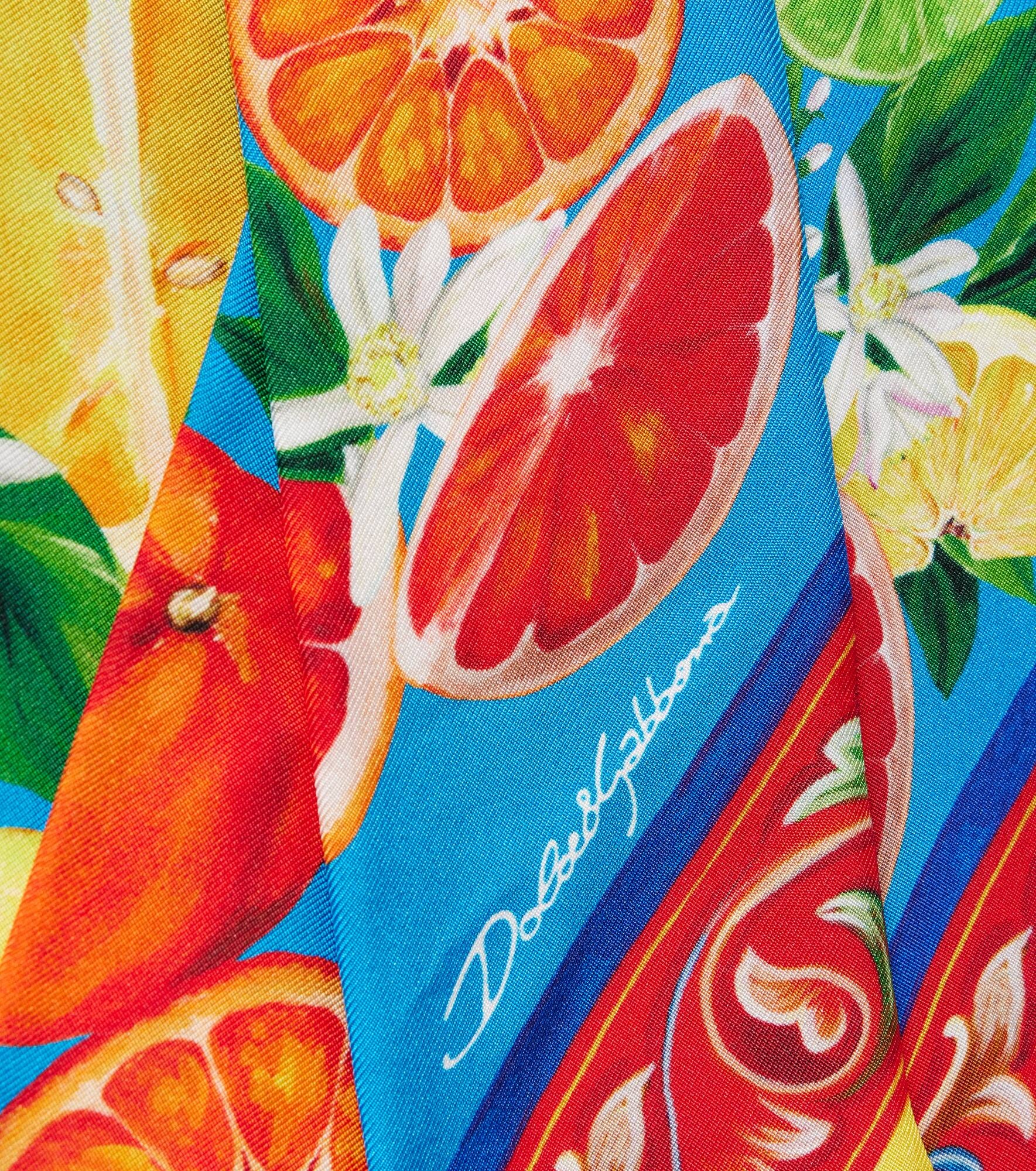 Printed silk twill scarf - 4