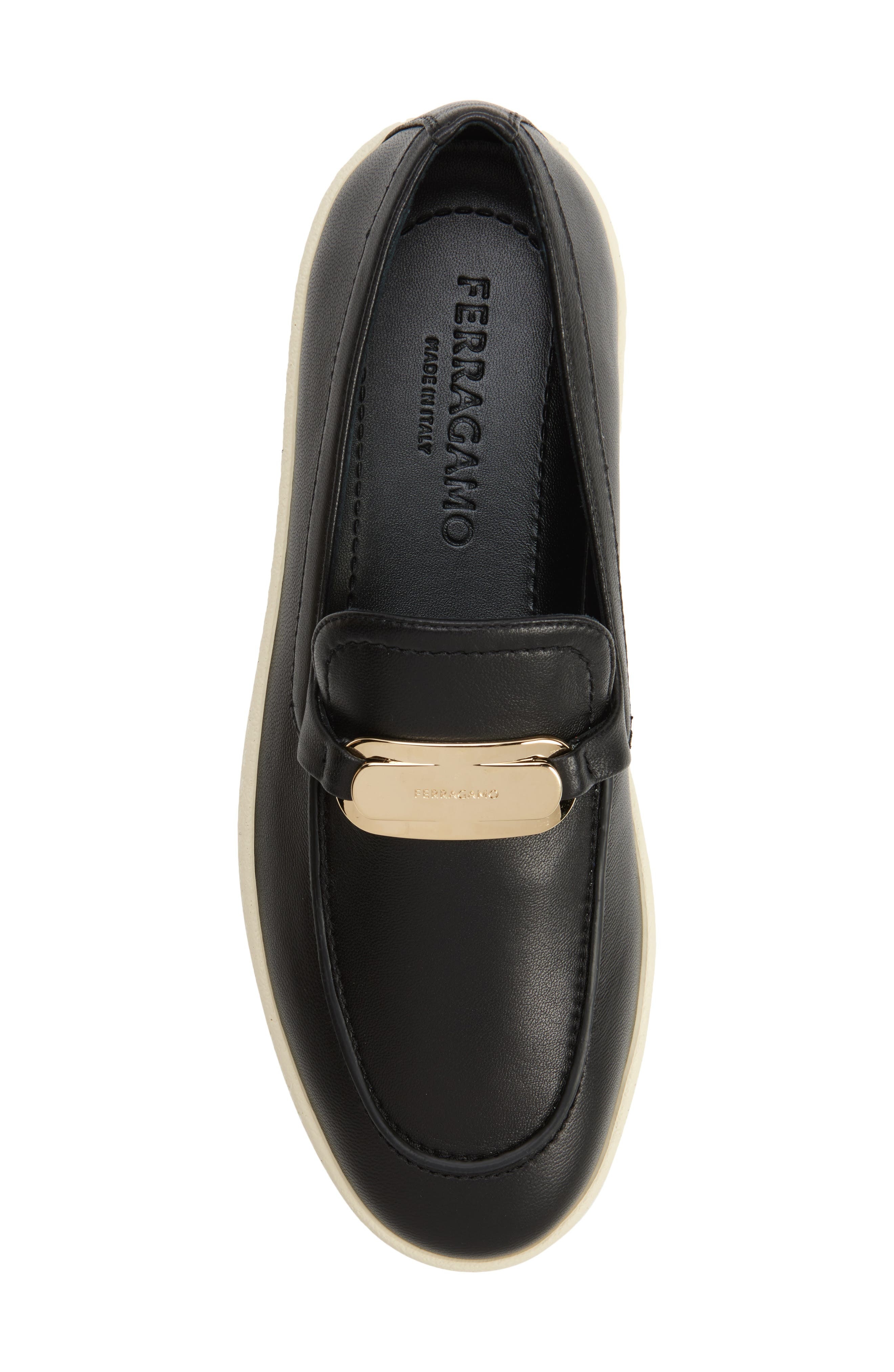 FERRAGAMO Crio Logo Loafer in Black at Nordstrom - 5