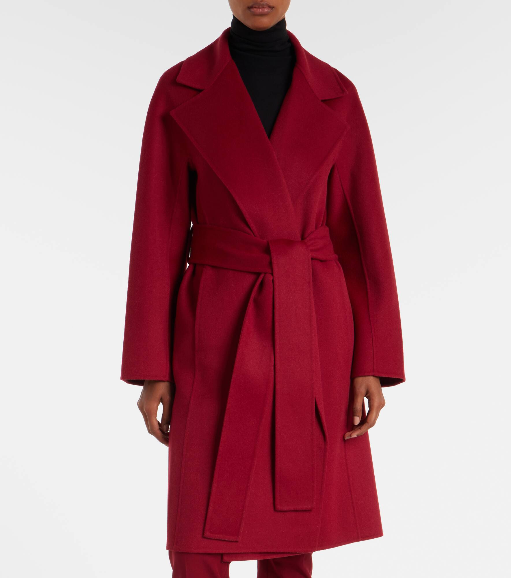 Wool and cashmere wrap coat - 6