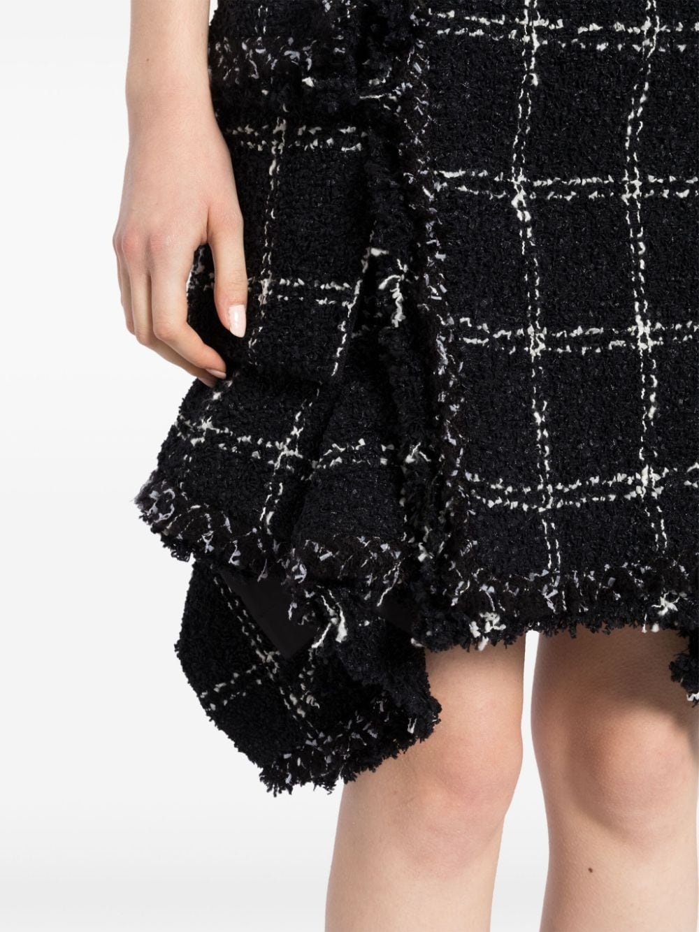 asymmetric tweed skirt - 5