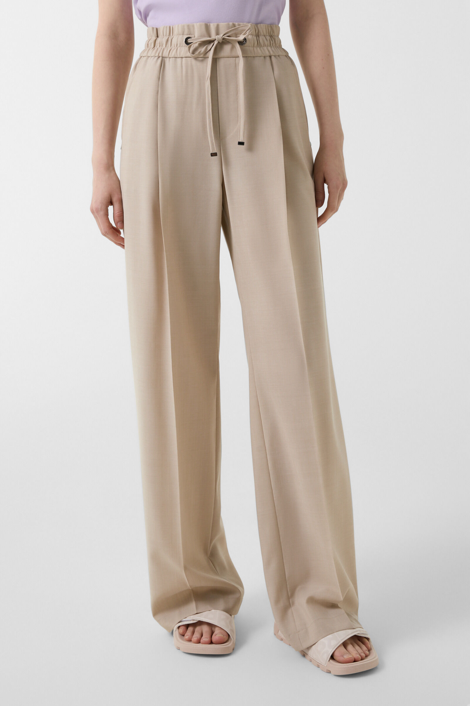 Pleated trousers Ella in Beige - 2