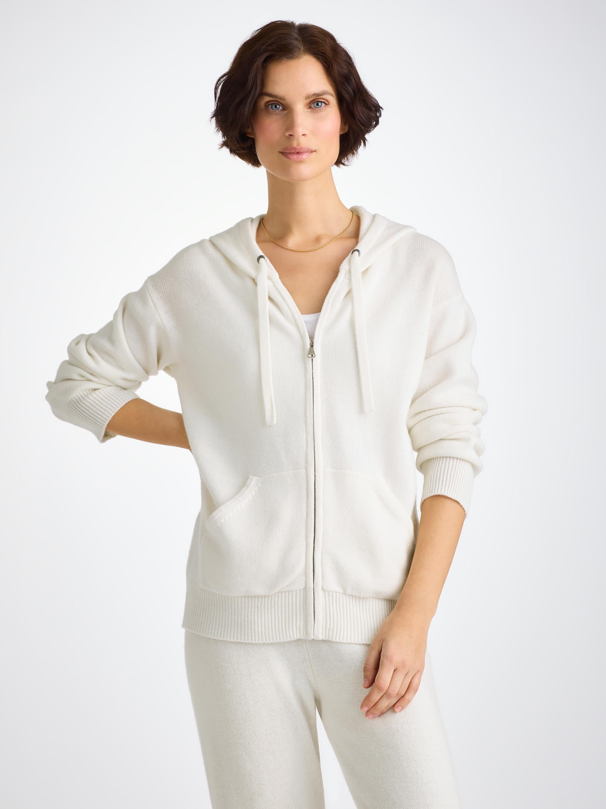 Women's Hoodie Daphne Cashmere White - 2