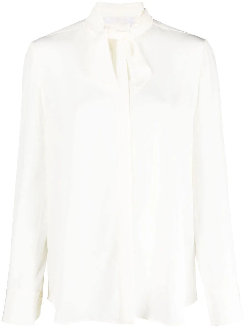 tie-strap silk shirt - 1