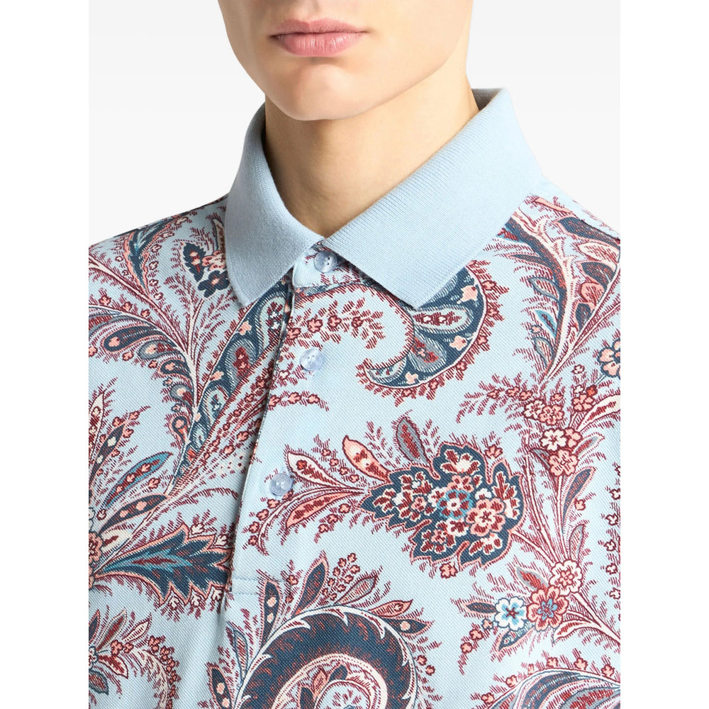 Etro Blue Polo Shirts Men - 4
