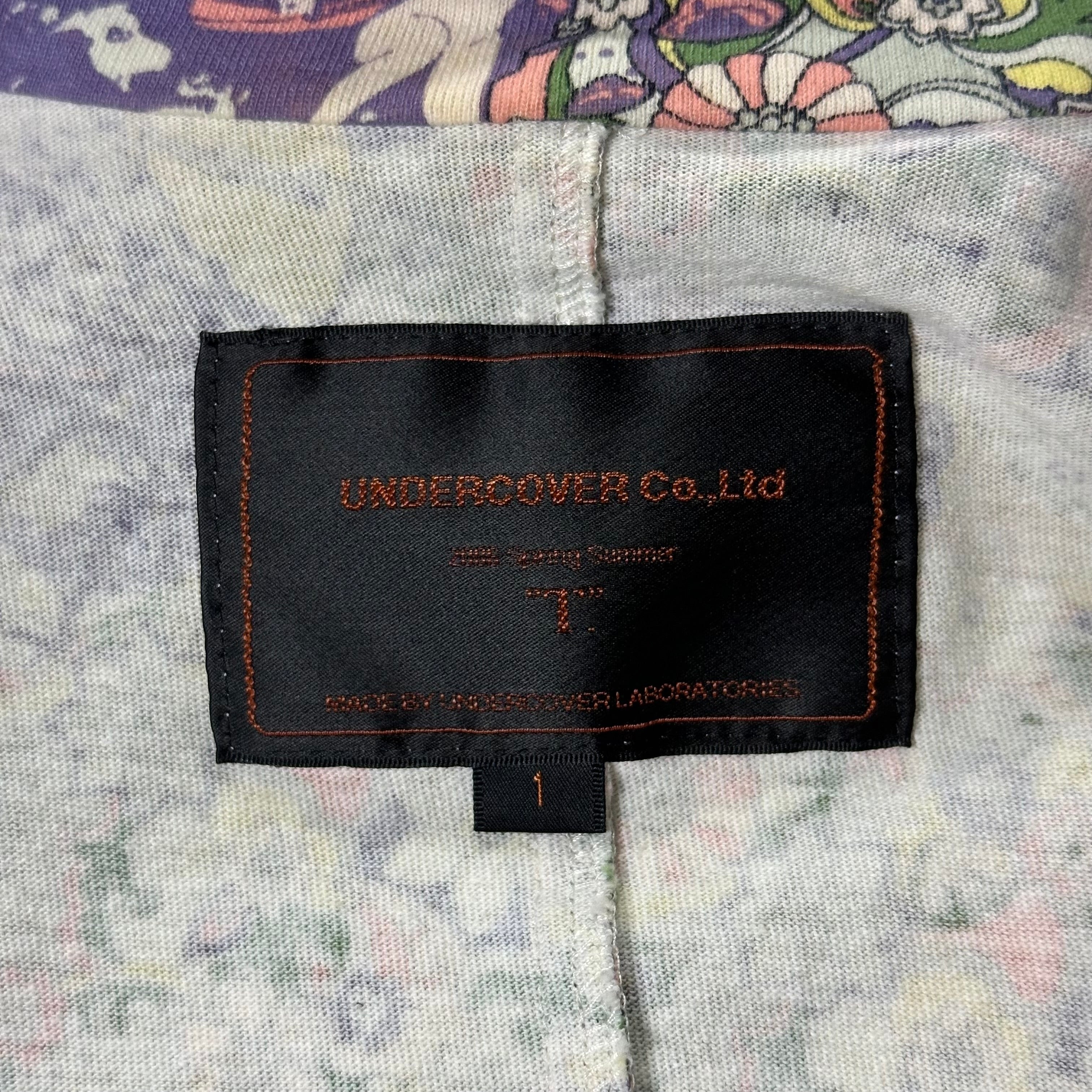 UNDERCOVER Spring Summer 2006 "T" Reconstructed Psychedelic Print T-Shirt Coat - 6