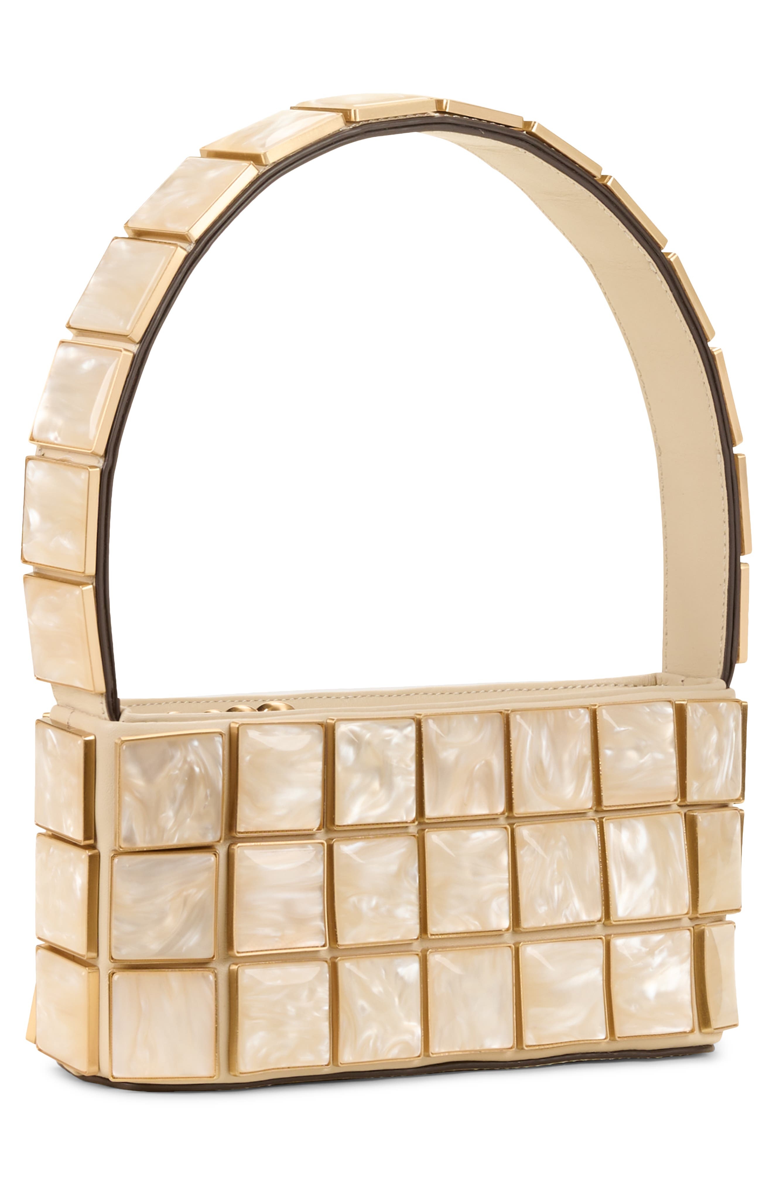 Cult Gaia Romy Acrylic & Leather Shoulder Bag in Ivory at Nordstrom - 2