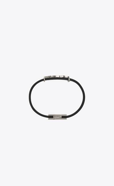 SAINT LAURENT opyum bracelet in leather outlook