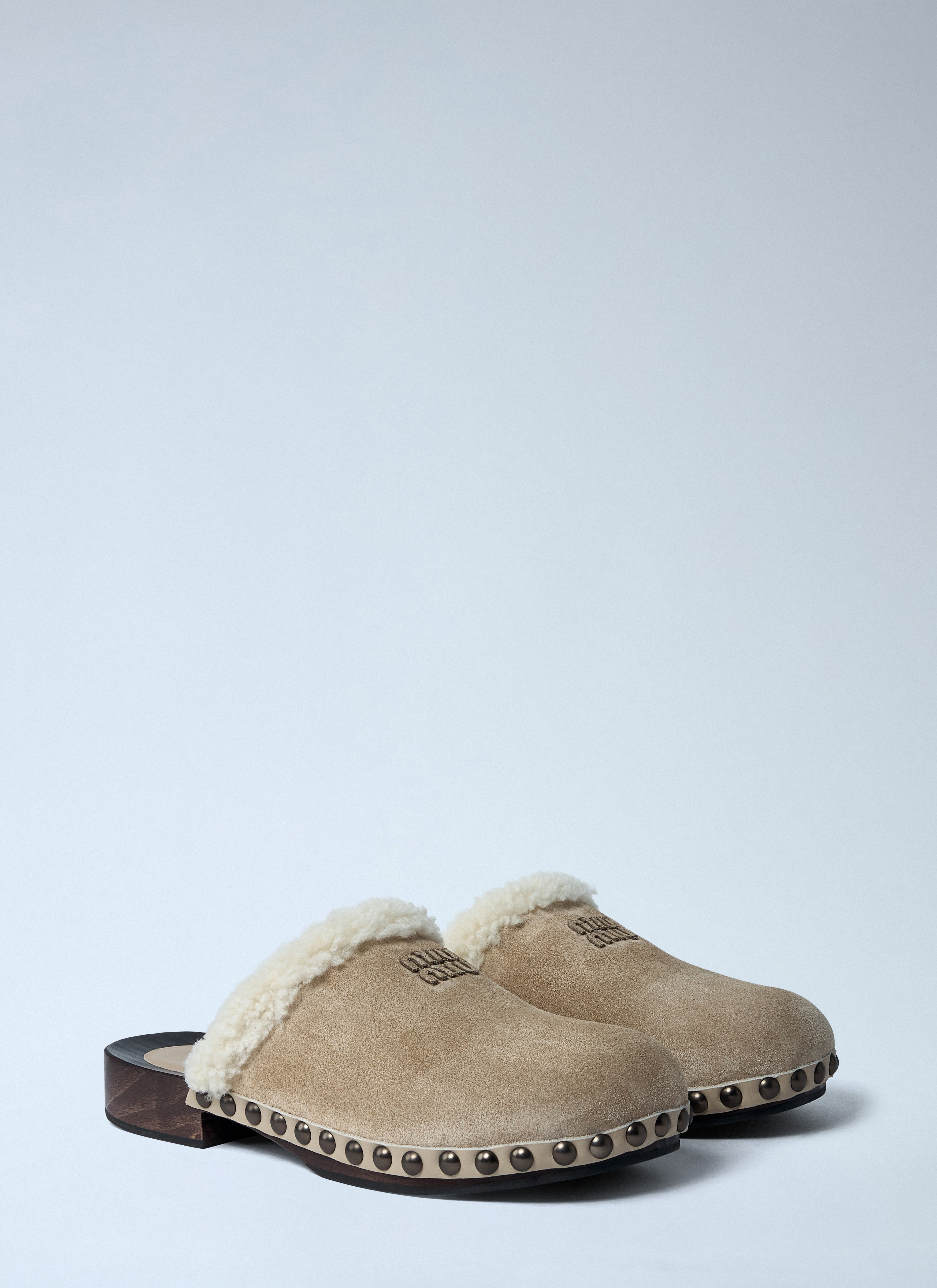 Miu Miu Women Suede Clogs - 2