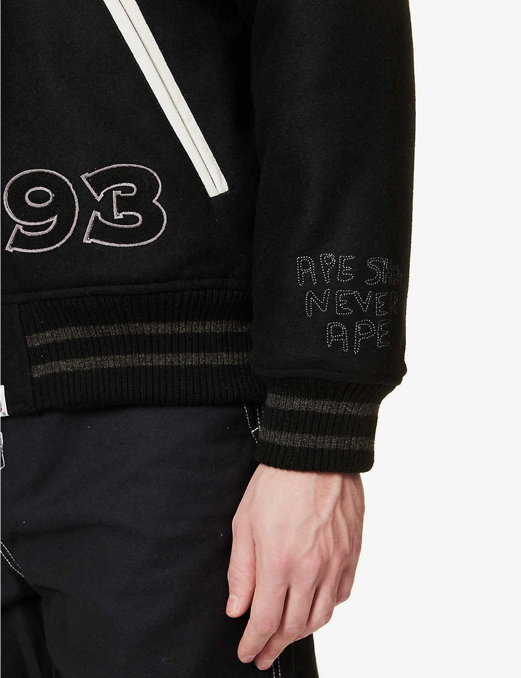 Switch branded wool-blend varsity jacket - 5