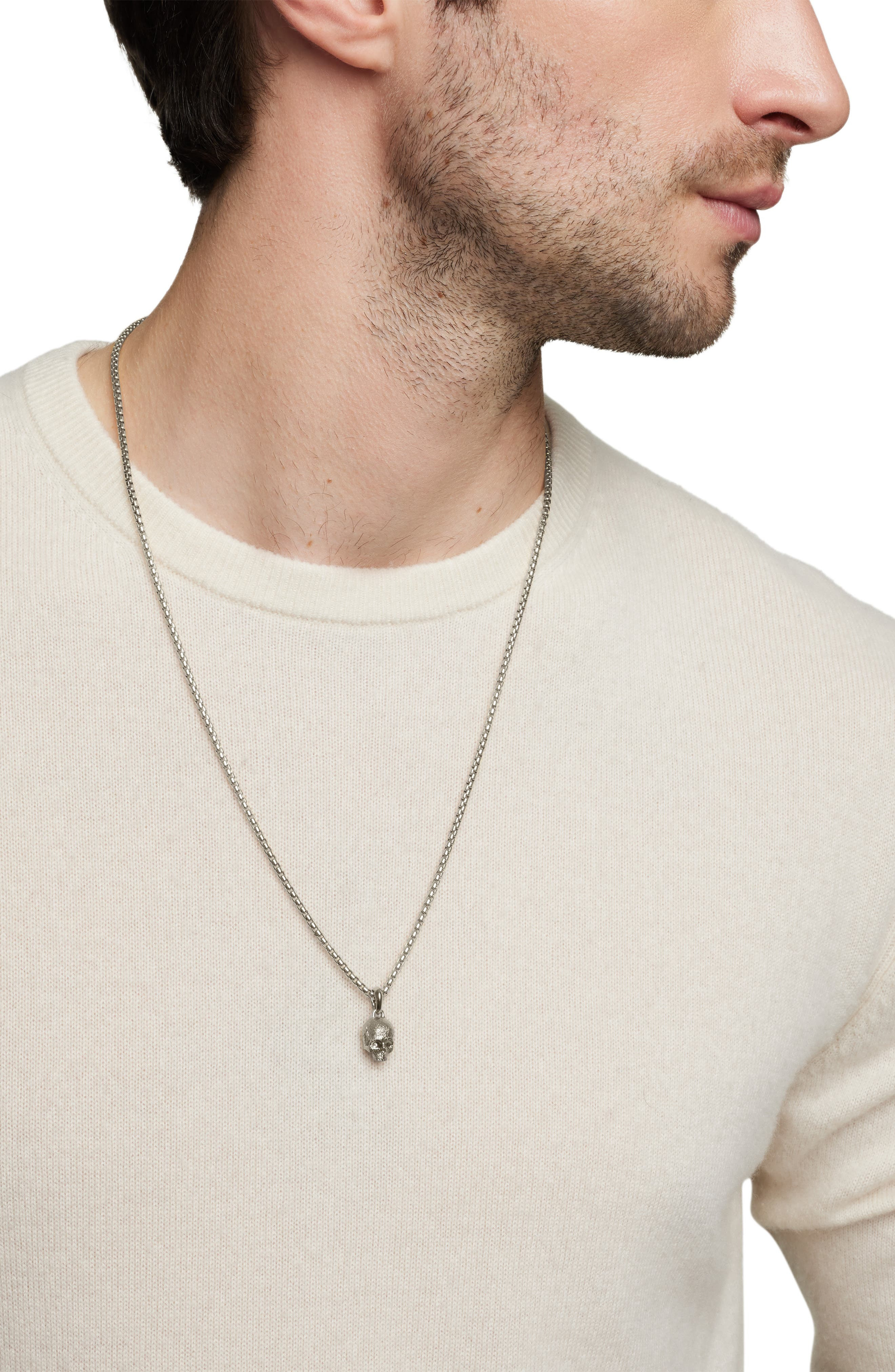 David Yurman Men's Waves Skull Amulet in Silver at Nordstrom - 3