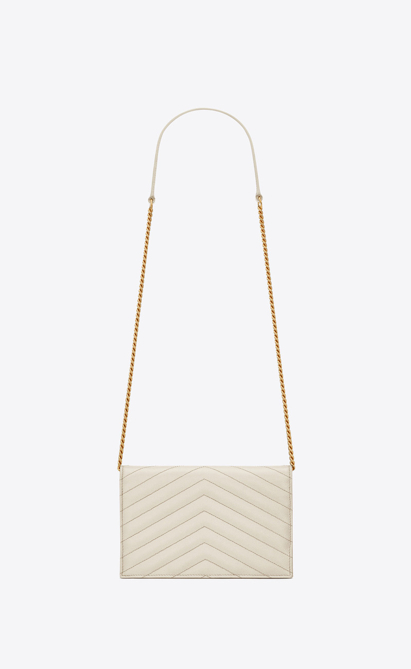 cassandre matelassé envelope chain wallet in grain de poudre embossed leather 3