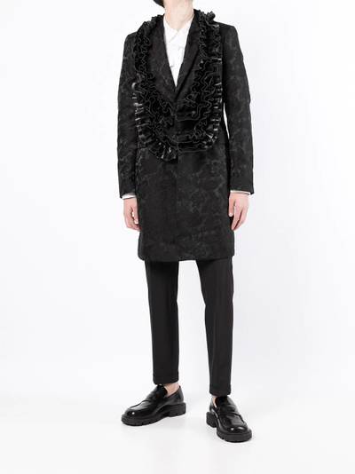 Comme des Garçons Homme Plus ruffle single-breasted coat outlook