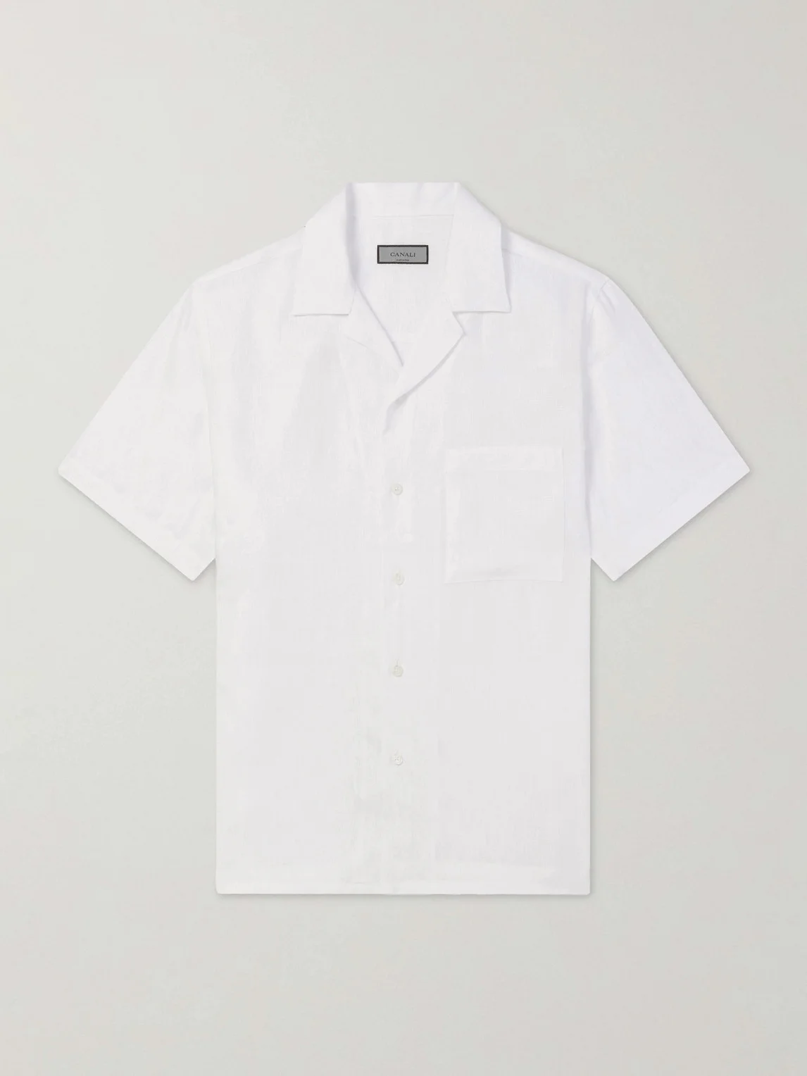 Camp-Collar Linen Shirt - 1