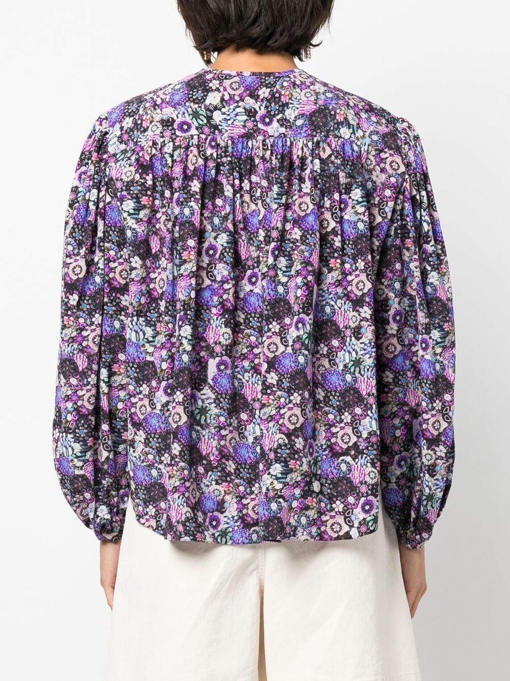 Zara floral-print blouse - 4