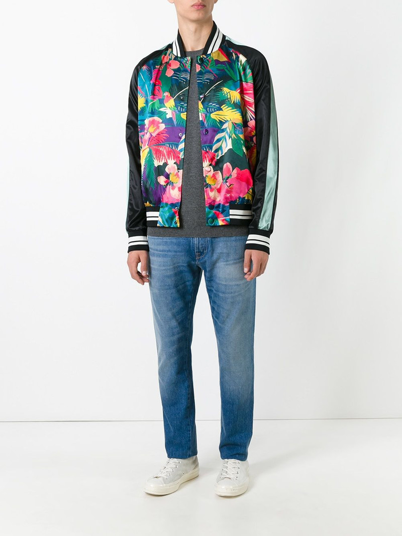 Valentino tropical print bomber jacket outlook