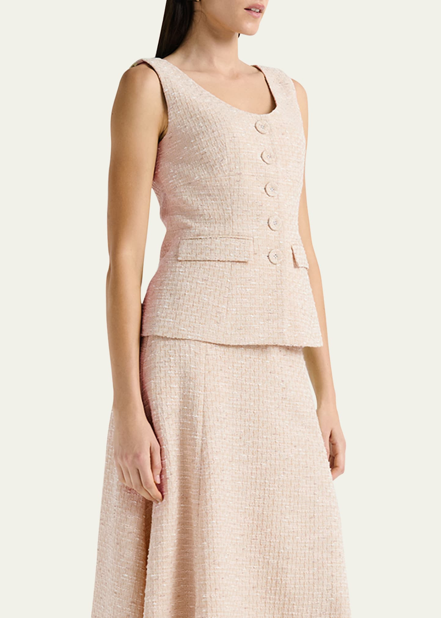 Eloise Sleeveless Tweed Top - 4