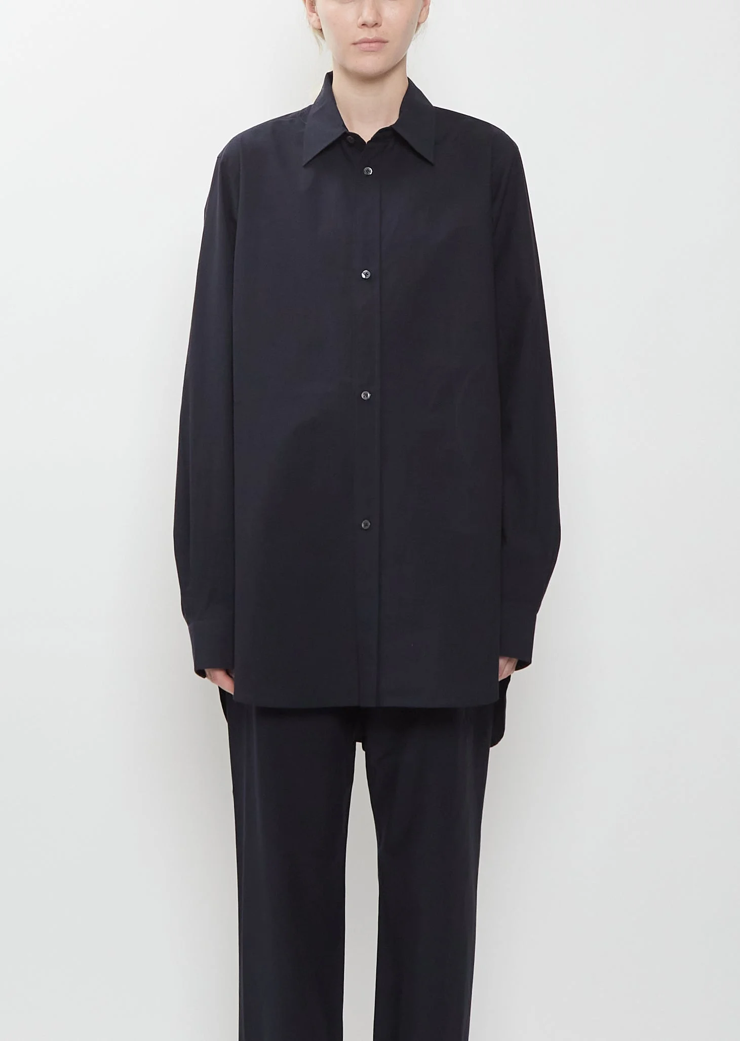 Breg Cotton Voile Shirt — Midnight - 1