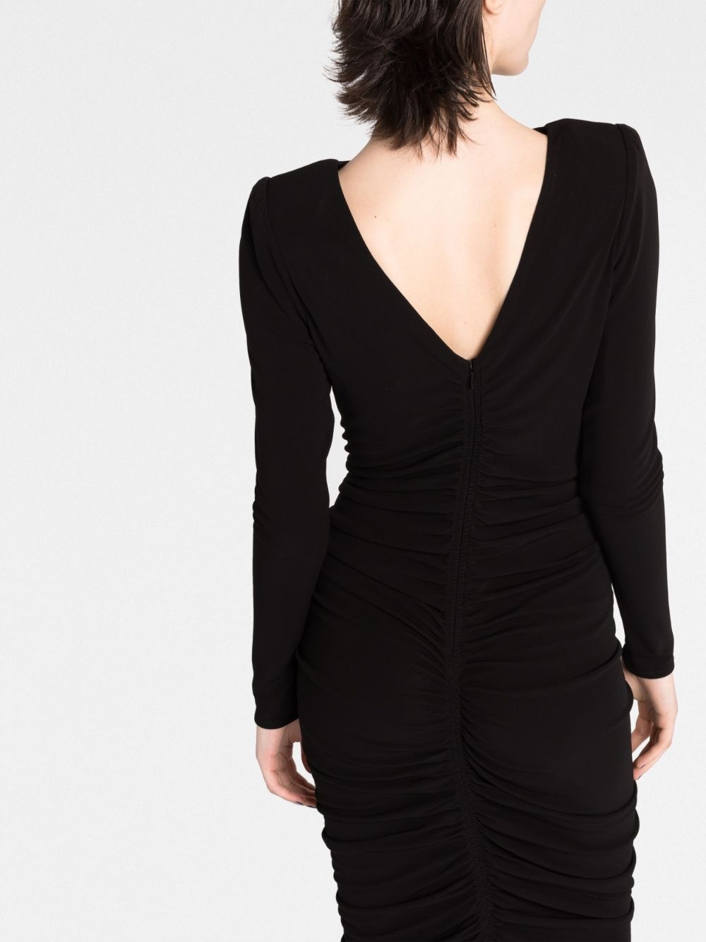 long-sleeved draped gown - 3