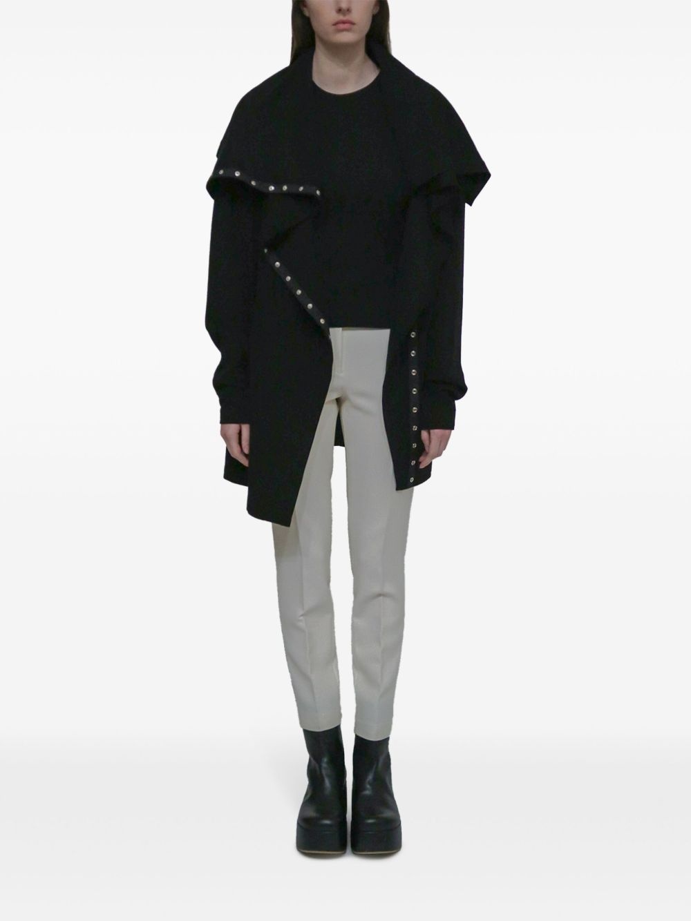 funnel-neck cardigan - 2