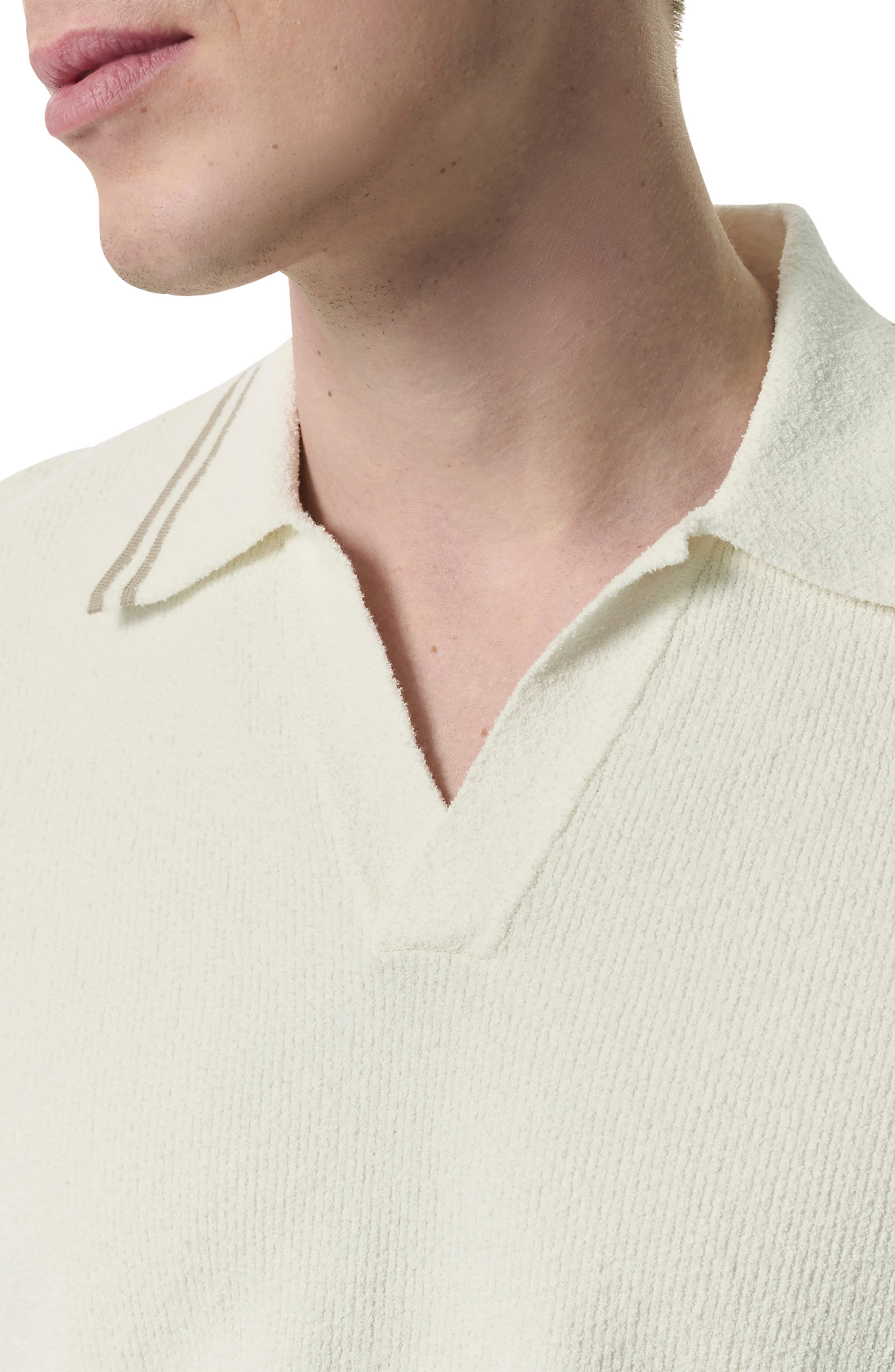 rag & bone Johnny Toweling Rib Polo in Ivory at Nordstrom - 3