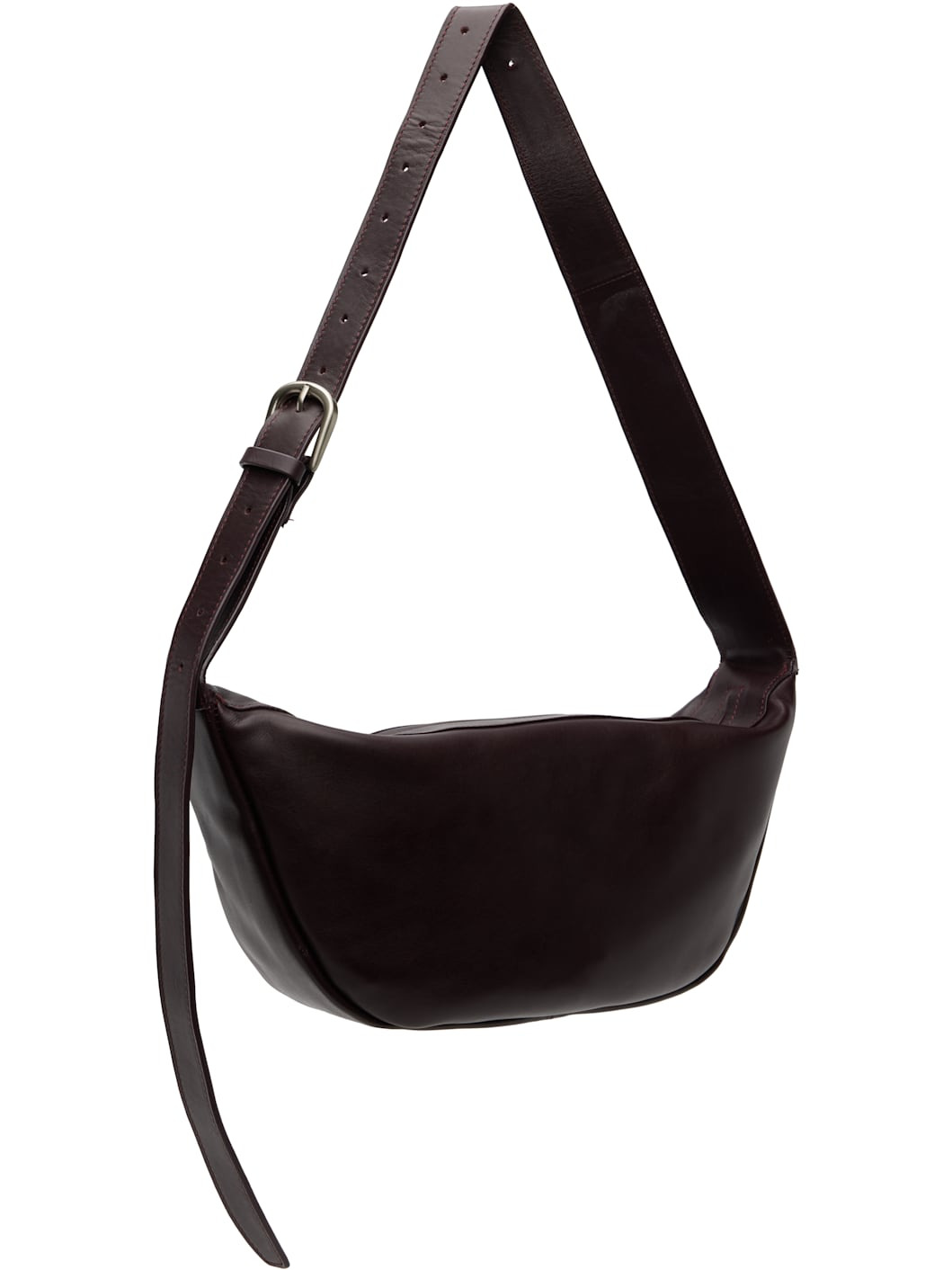 Burgundy Adjustable Crescent Bag - 2