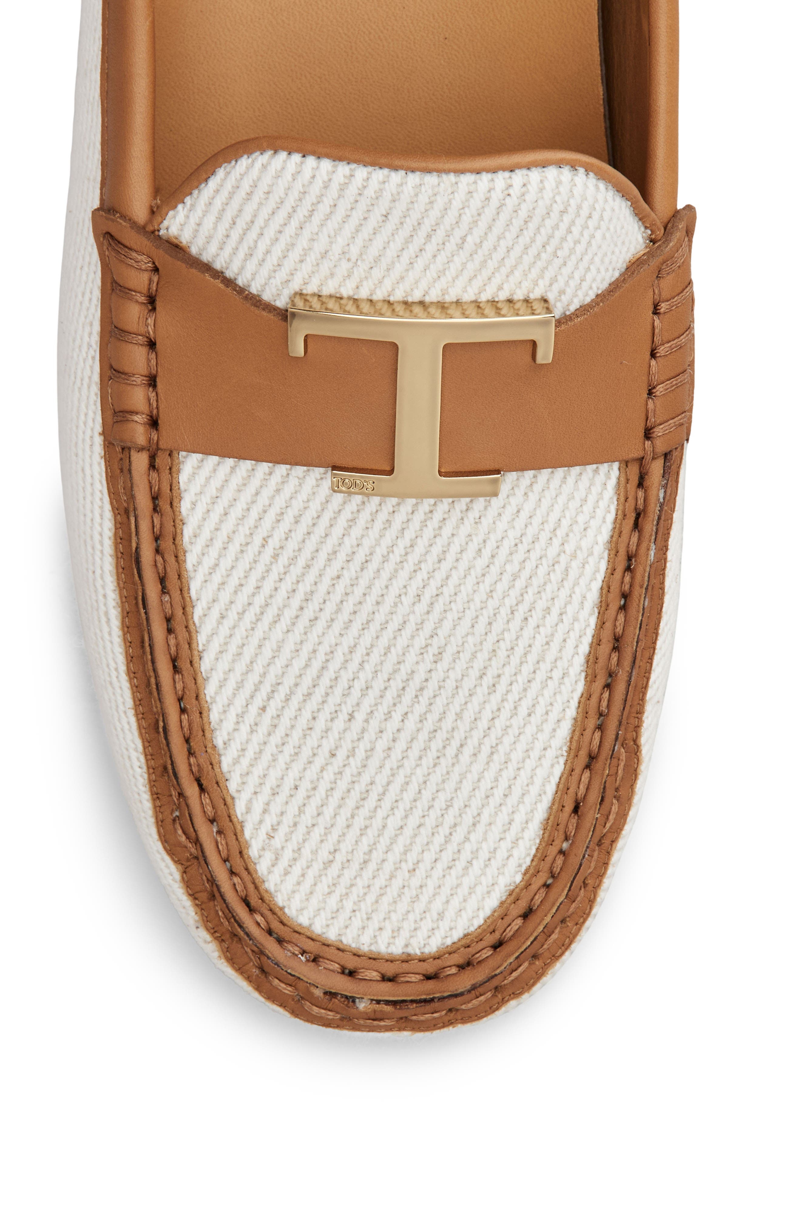 Tod's City Gommino Driving Shoe in Bianco Calce/Kenia at Nordstrom - 4