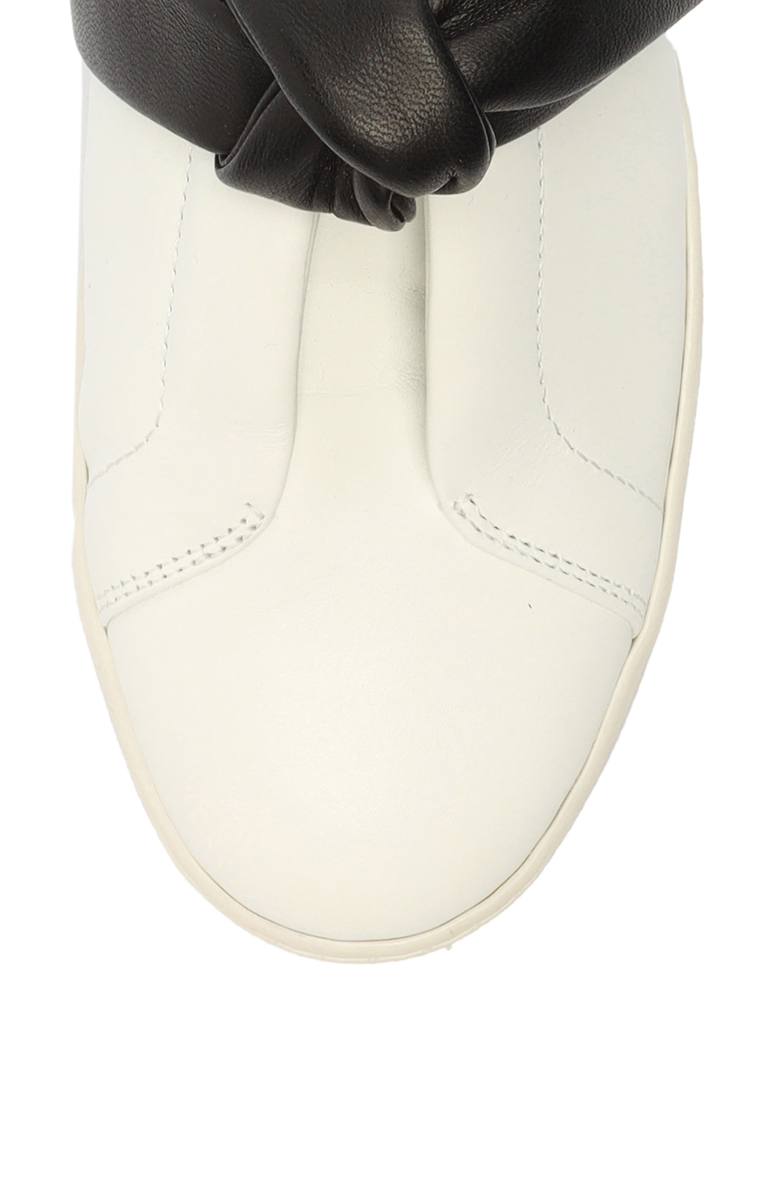 Alexandre Birman Clarita Bow Slip-On Sneaker in White/Black at Nordstrom - 8