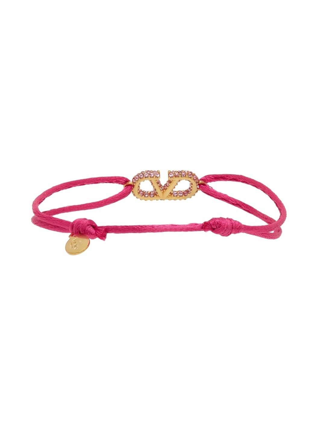 Pink Swarovski Crystal VLogo Signature Bracelet - 4