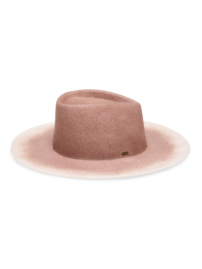 Women's Harlowe Gradient Wool Felt Fedora - Fawn Ivory 7