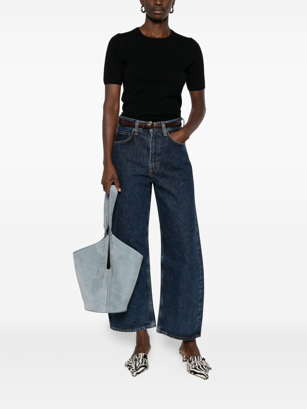 short-sleeve cashmere T-shirt - 2