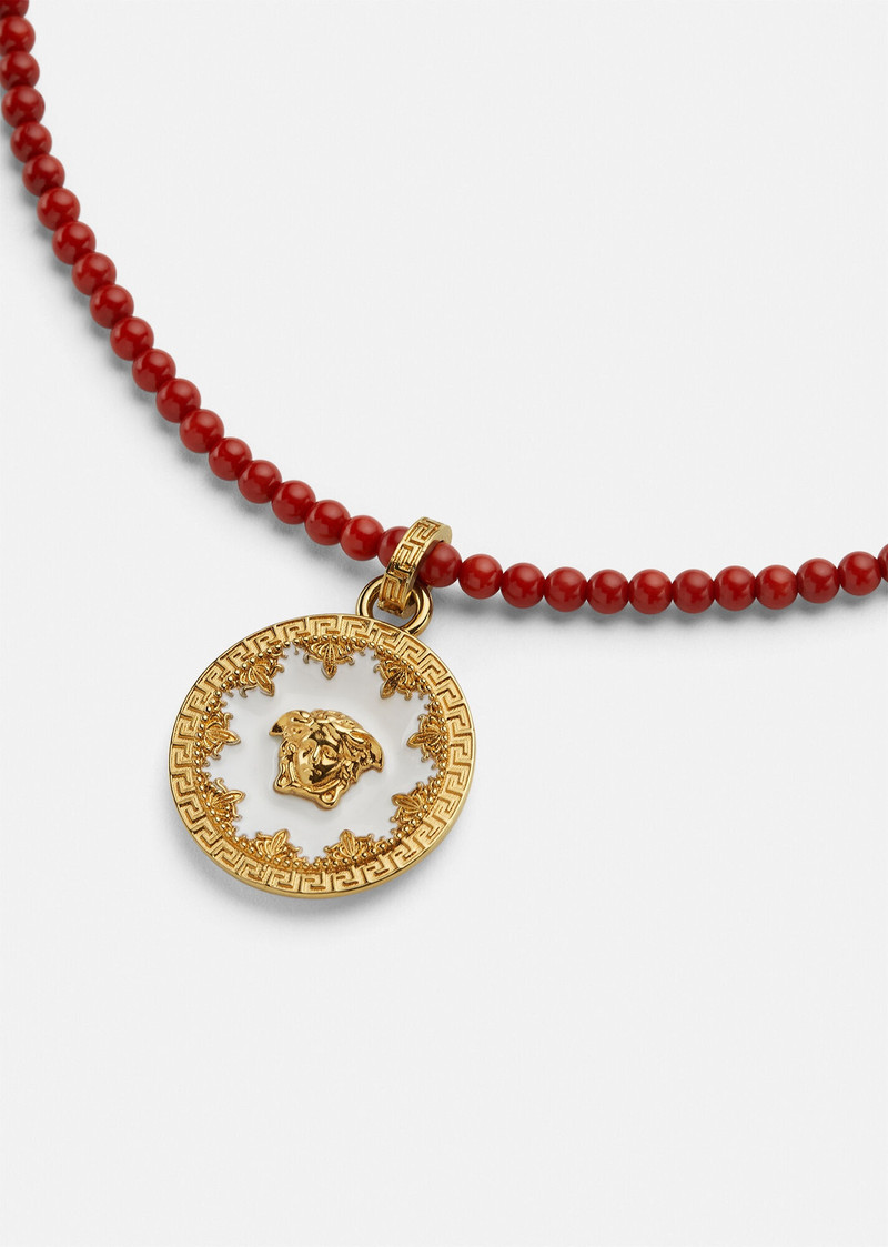VERSACE Medusa Plate Beaded Necklace outlook