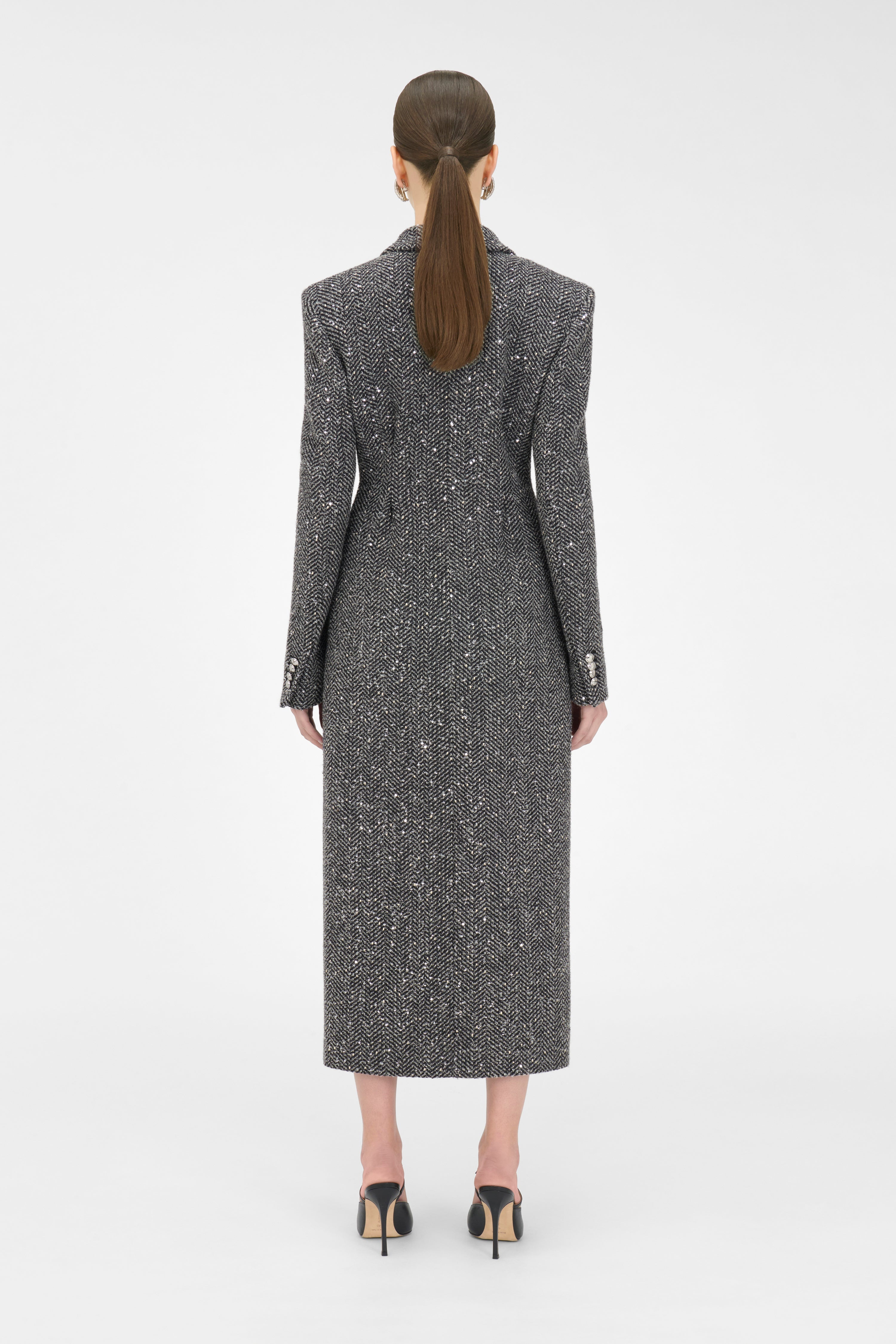 SEQUIN TWEED COAT - 4