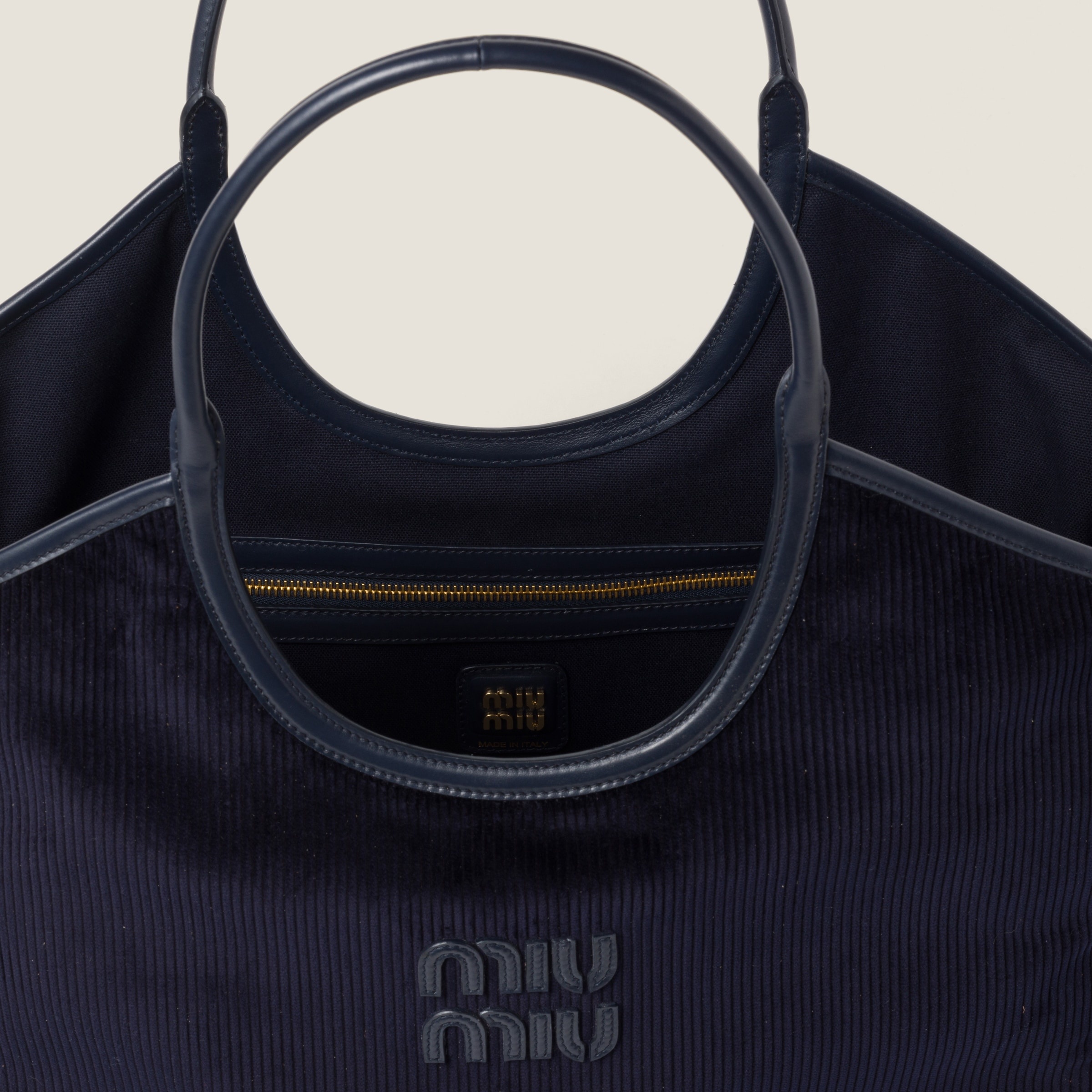 Miu Miu IVY corduroy shopping bag | REVERSIBLE