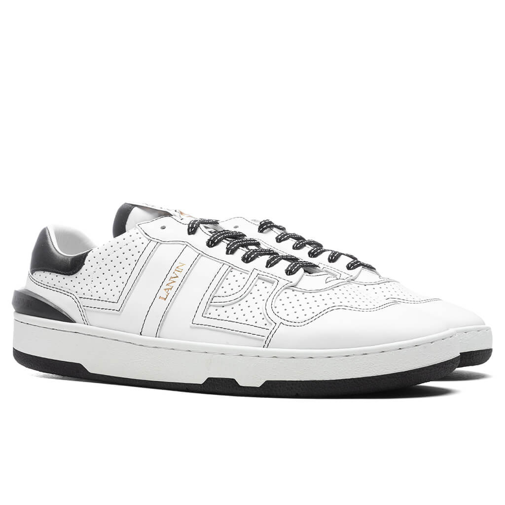 LANVIN CLAY LOW TOP SNEAKERS - WHITE/BLACK - 2