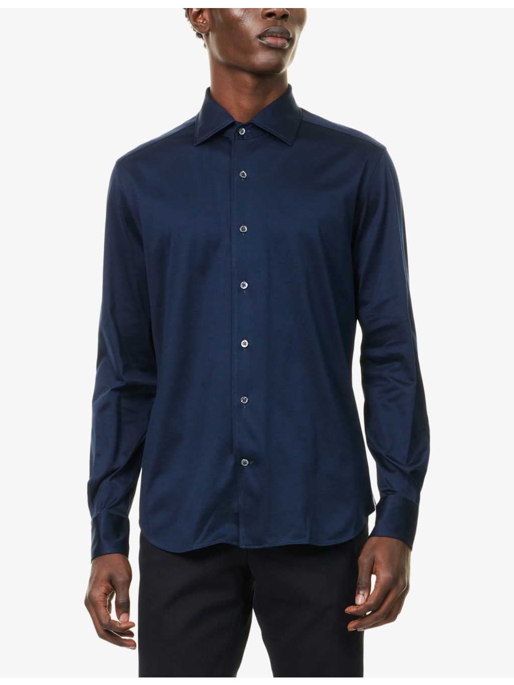Long-Sleeve Regular-Fit Cotton Shirt - 3