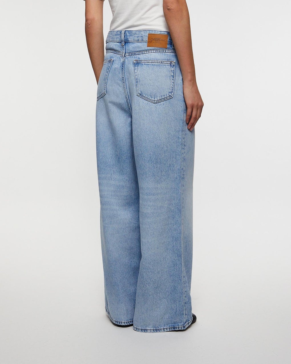 Jeans Soft Rigid Denim Baggy Light blue wash - 4