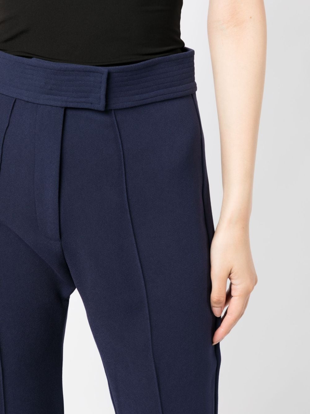 high-waisted flared trousers - 5
