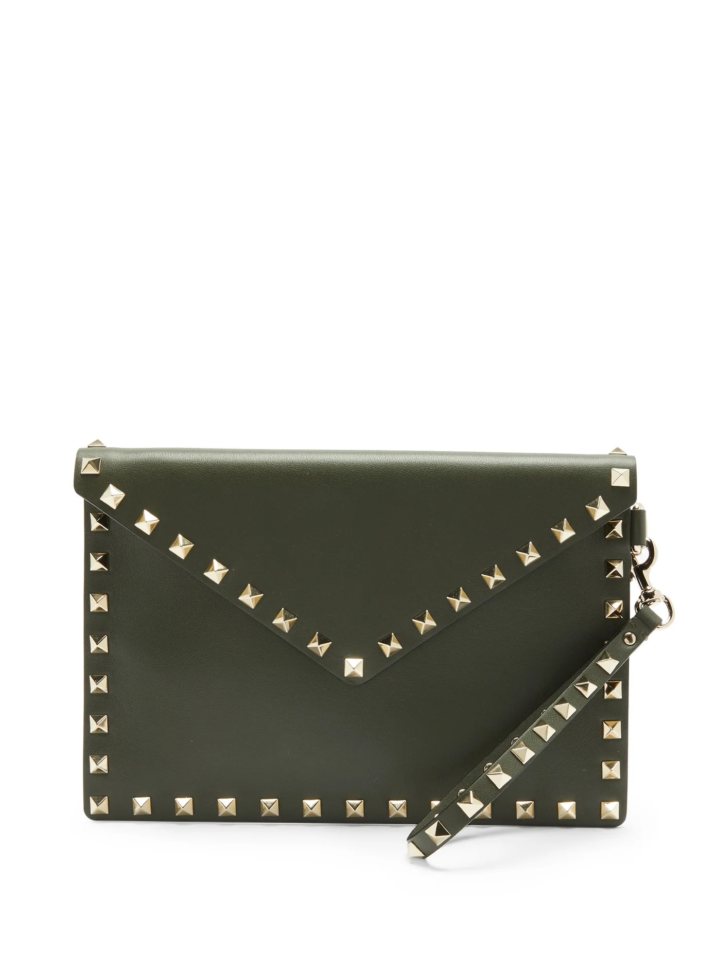 Rockstud leather pouch - 1