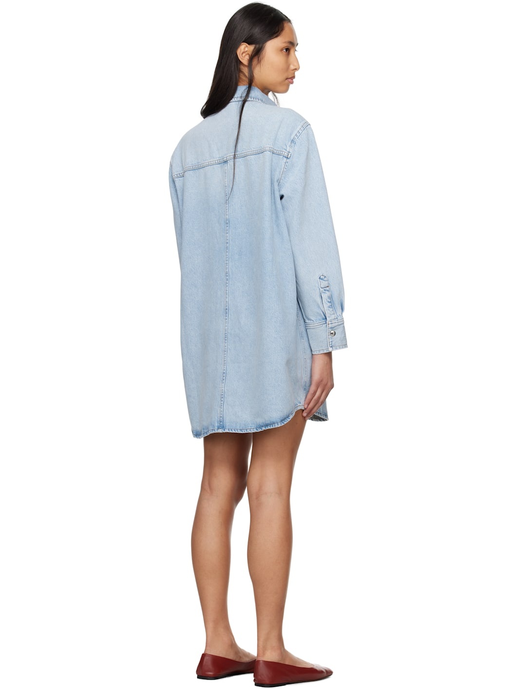 Blue 'The Shirt' Denim Minidress - 3